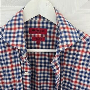 Spector (NY) Men's Red and Blue Checkered Shirt